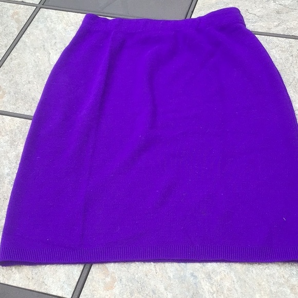 Vintage purple knit skirt - Picture 1 of 6